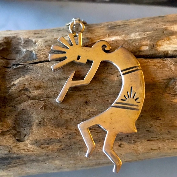 Vintage Kokopelli Native American Sterling Pendant - Picture 3 of 13